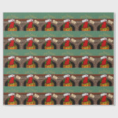 Strumpf über Kamin Geschenkpapier (Flach)