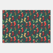 Strumpf und Glitzern Geschenkpapier Set (Vorderseite 2)