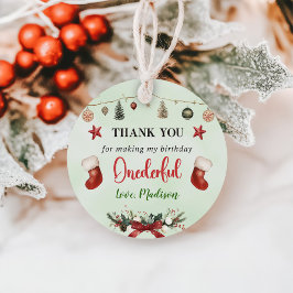 Strumpf Weihnachten 1. Geburtstag Party Geschenkanhänger