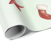 Strumpf Weihnachten Geburtstagsparty Geschenkpapier (Rolleneckpunkt)