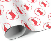 Strumpf Weihnachten Geschenkpapier (Rolleneckpunkt)