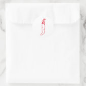 Strumpf Weihnachten Runder Aufkleber (Tasche)