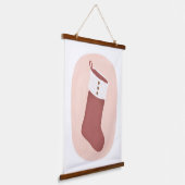 Strumpf Weihnachtsfeiertage Wohngestaltung Wandteppich Mit Holzrahmen (Gewinkelt)