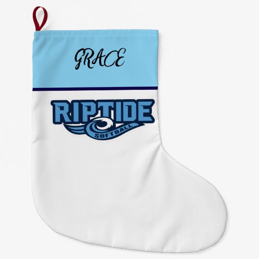 Strumpf (weiß) großer weihnachtsstrumpf (Vorderseite)