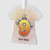 Strumpfaffe Nummer 9 Ornament (Vorderseite)