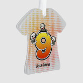 Strumpfaffe Nummer 9 Ornament (Vorderseite)