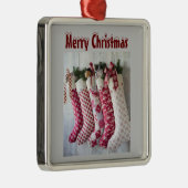 **STRÜMPFE AUF DER MANTEL** CHRISTMAS-VERANSTALTUN ORNAMENT AUS METALL (Rechts)