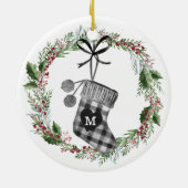 Strümpfe der neuen Baby Keepake-Wasserfarbenfamili Keramik Ornament (Hinten)