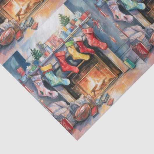 Strümpfe, die durch das Feuer hungen Seidenpapier (Detail)