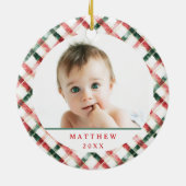 Strümpfe Großeltern 1. Weihnachten Keramik Ornament (Hinten)