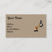 Strümpfe und blauer Stilett-Heels Visitenkarte (Rückseite)