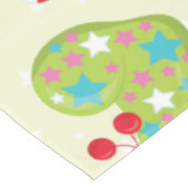 Strümpfe und Cany-Candy Weihnachtslächeln Tischdecke (Schrägansicht)