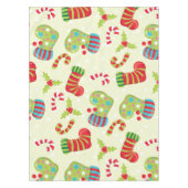 Strümpfe und Cany-Candy Weihnachtslächeln Tischdecke (Vorderseite)