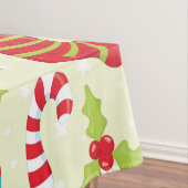 Strümpfe und Cany-Candy Weihnachtslächeln Tischdecke (Beispiel)