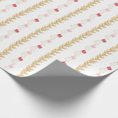 Strümpfe und Garland Geschenkpapier (Ecke)