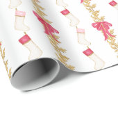 Strümpfe und Garland Geschenkpapier (Rolleneckpunkt)