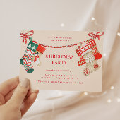 Strümpfe Weihnachten Party Einladung