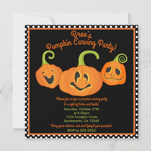 Strumpfhalter-Kürbiskrötenkostüm-Party Einladung (Vorderseite)