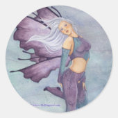 Strumpfhalter Runder Aufkleber (Vorderseite)