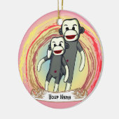 Strumpfmonkey-Vati Keramik Ornament (Links)