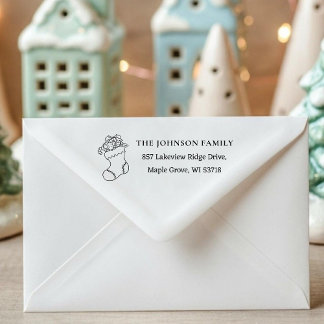 [Strumpfstempel] Benutzerdefinierte Weihnachtskart Permastempel