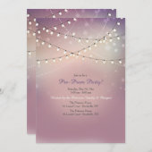 Strung Lights Pre-Prom-Party Einladung (Vorne/Hinten)