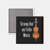 Strung Out Cello Magnet (Vorderseite/Rückseite)