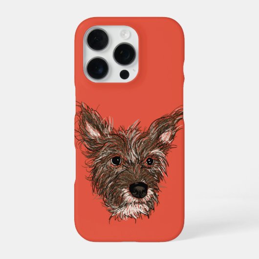 struppige Welpen iPhone Hülle (Rückseite)