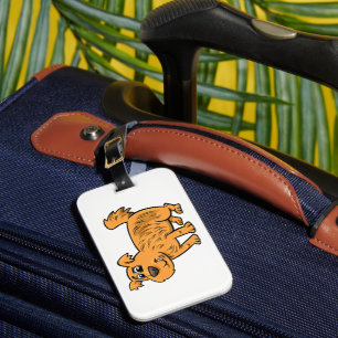 Struppiger orangefarbener Welpe Gepäckanhänger