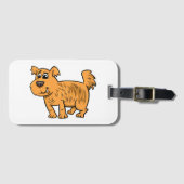 Struppiger orangefarbener Welpe Gepäckanhänger (Vorderseite (Horizontal))