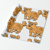 Struppiger orangefarbener Welpe Geschenkpapier (Ungerollt)