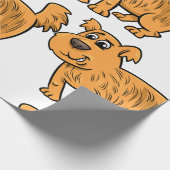 Struppiger orangefarbener Welpe Geschenkpapier (Ecke)