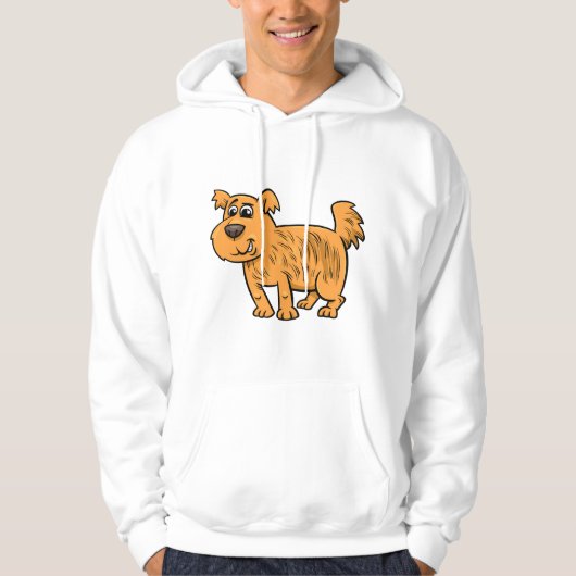 Struppiger orangefarbener Welpe Hoodie (Vorderseite)