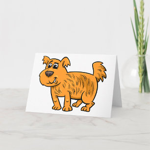 Struppiger orangefarbener Welpe Karte