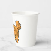Struppiger orangefarbener Welpe Pappbecher (Links)