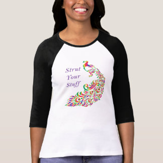Strut Ihren Material-schönen Pfau T-Shirt