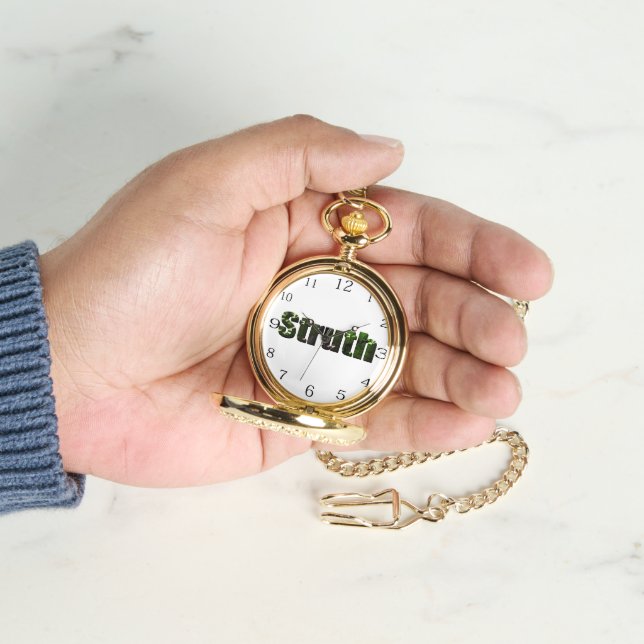 Struth! Aussie Slang Word, Pocket Watch Armbanduhr (Hand)