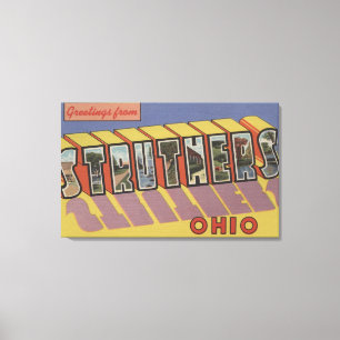 Struthers, Ohio - große Buchstabe-Szenen Leinwanddruck