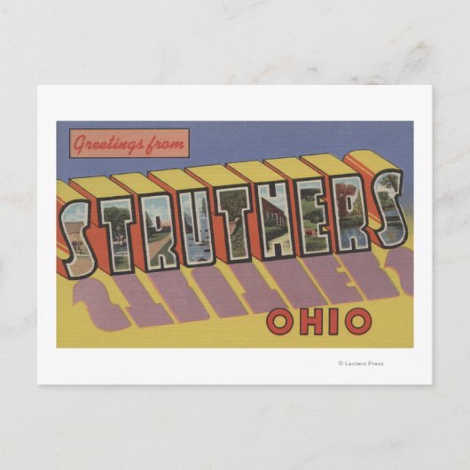 Struthers, Ohio - Große Buchstabenszenen Postkarte (Vorderseite)