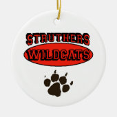 Struthers Wildkatzen Keramik Ornament (Vorne)