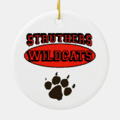 Struthers Wildkatzen Keramik Ornament (Hinten)