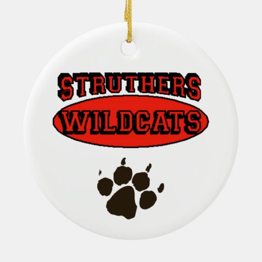 Struthers Wildkatzen Keramik Ornament (Hinten)