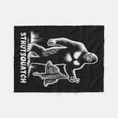 Strutsquatch Bigfoot Sasquatch Funny Jugend Türkei Fleecedecke (Vorderseite (Horizontal))
