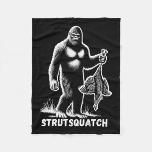 Strutsquatch Bigfoot Sasquatch Funny Jugend Türkei Fleecedecke