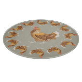 Strutting Brown Hens Schneidebrett (Ecke)