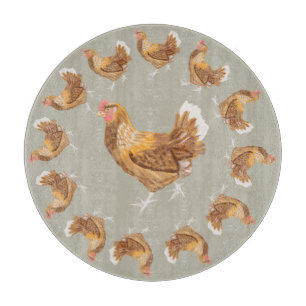 Strutting Brown Hens Schneidebrett