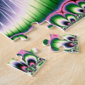 Strutting Peacock Fraktal Abstrakte Kunst Puzzle (Seite)