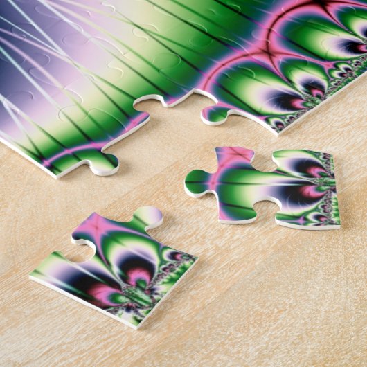 Strutting Peacock Fraktal Abstrakte Kunst Puzzle (Seite)