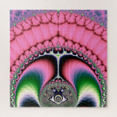 Strutting Peacock Fraktal Abstrakte Kunst Puzzle (Vertikal)