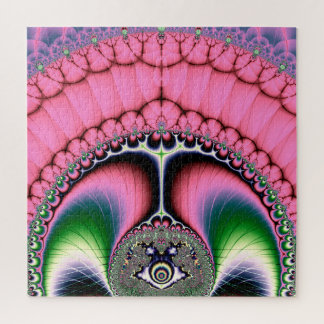 Strutting Peacock Fraktal Abstrakte Kunst Puzzle